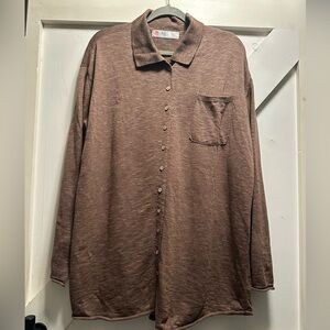 Free People Beach - Brown Button-Up Shirt